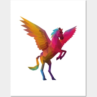 Rainbow Pegasus Posters and Art